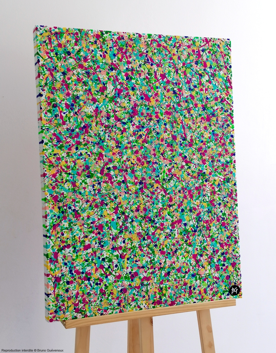 Confettis 2 Bruno Guévenoux Artiste Contemporain amiénois, Peintre